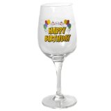 Weinglas 18x6cm 0,2Liter Happy Birthday im Geschenkkarton