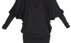 YY.FASHION by YULIYA BABICH YY100001 Designer Rückenfreies Kimonokleid Exklusiv Handarbeit (34 (XS), RAL9005; Schwarz)