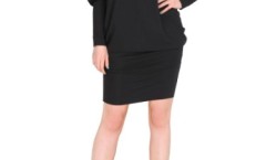 YY.FASHION by YULIYA BABICH YY100001 Designer Rückenfreies Kimonokleid Exklusiv Handarbeit (40 (L), RAL9005; Schwarz)